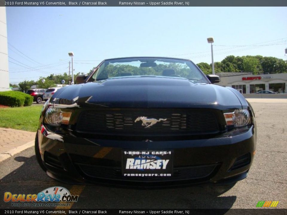 2010 Ford Mustang V6 Convertible Black / Charcoal Black Photo #2