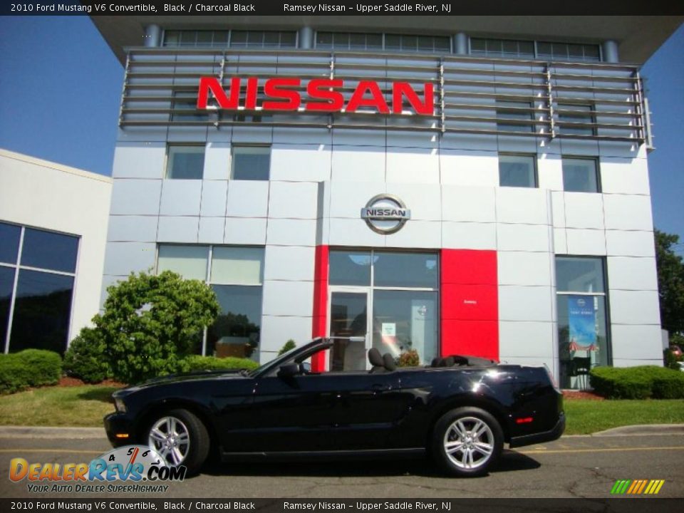 2010 Ford Mustang V6 Convertible Black / Charcoal Black Photo #6