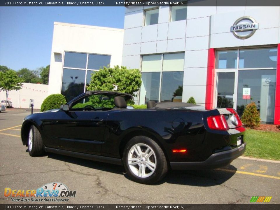 2010 Ford Mustang V6 Convertible Black / Charcoal Black Photo #7