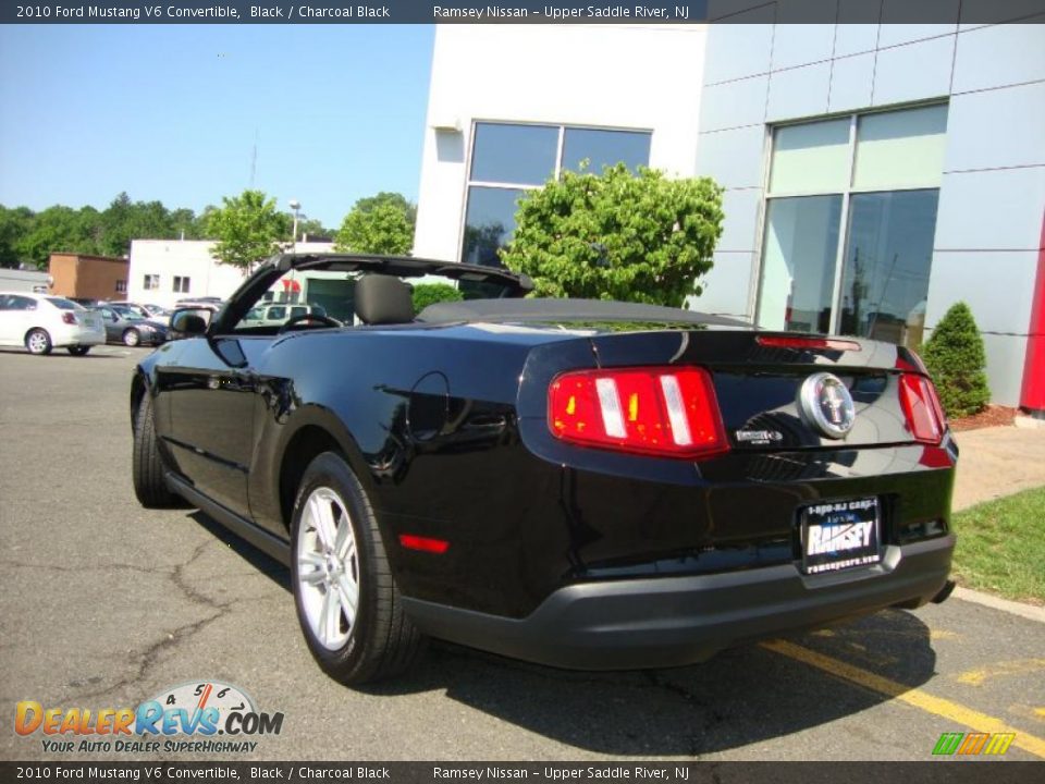 2010 Ford Mustang V6 Convertible Black / Charcoal Black Photo #8