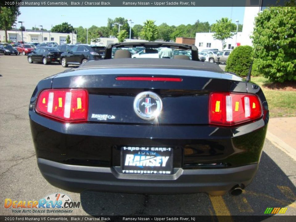 2010 Ford Mustang V6 Convertible Black / Charcoal Black Photo #9