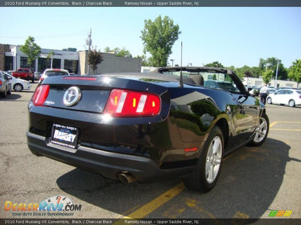 2010 Ford Mustang V6 Convertible Black / Charcoal Black Photo #10