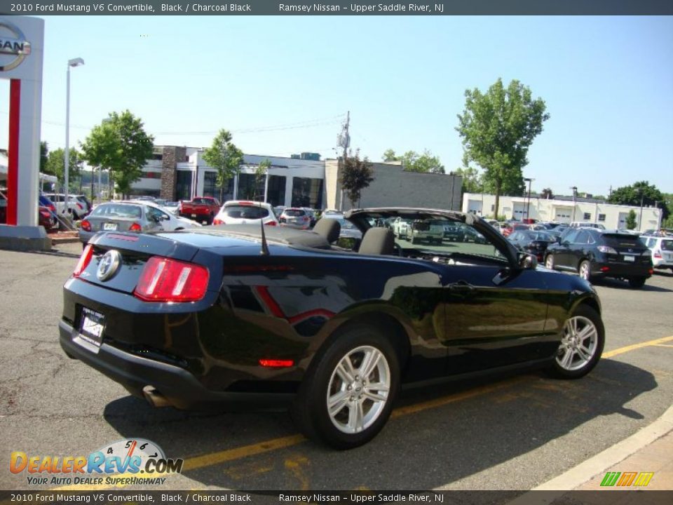 2010 Ford Mustang V6 Convertible Black / Charcoal Black Photo #11