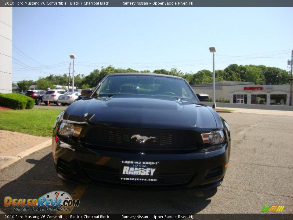 2010 Ford Mustang V6 Convertible Black / Charcoal Black Photo #15