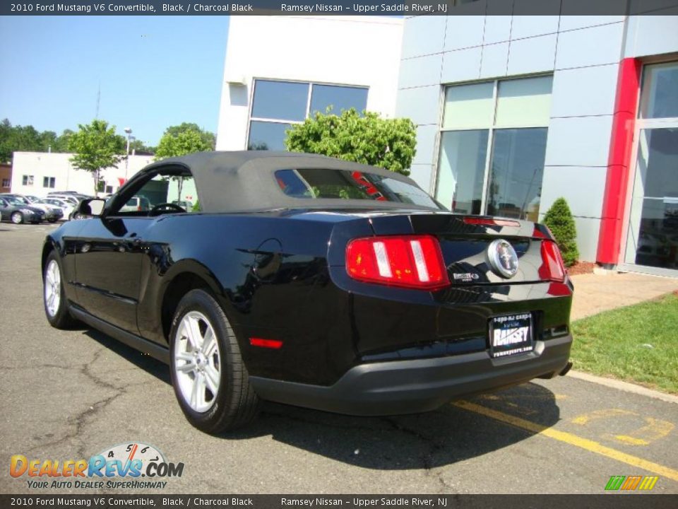 2010 Ford Mustang V6 Convertible Black / Charcoal Black Photo #22