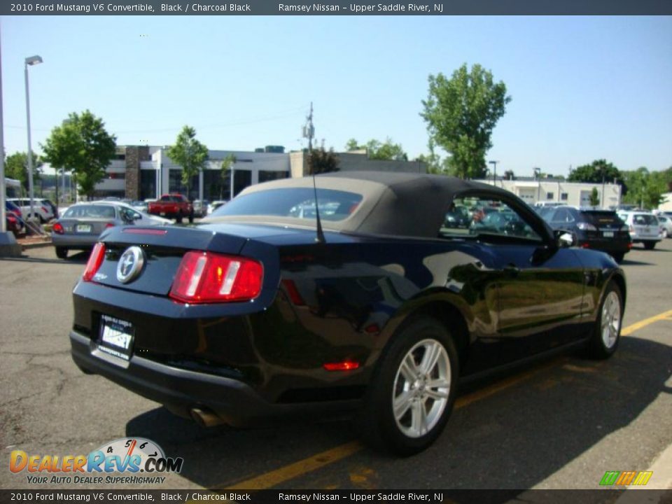 2010 Ford Mustang V6 Convertible Black / Charcoal Black Photo #24