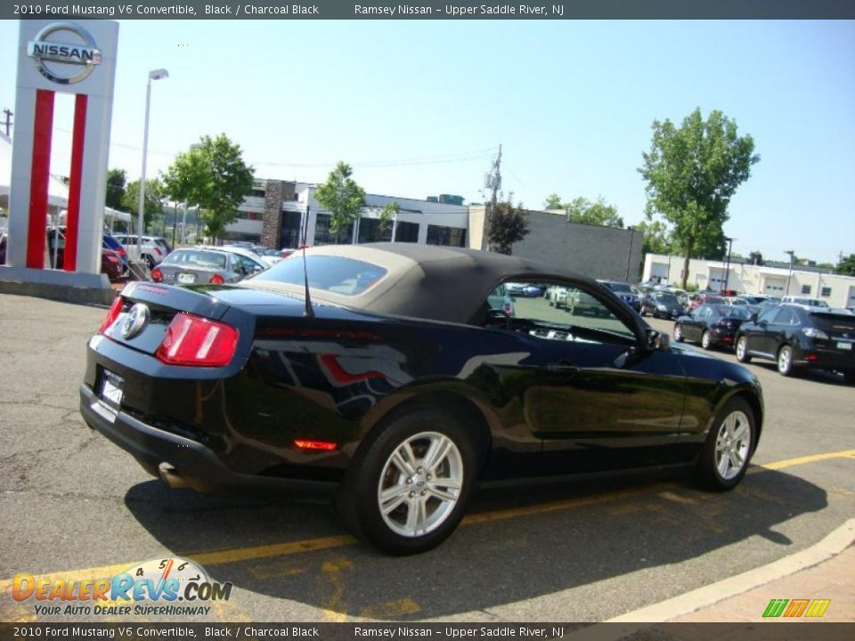 2010 Ford Mustang V6 Convertible Black / Charcoal Black Photo #25