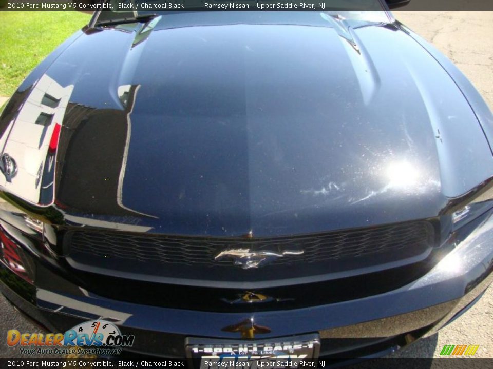 2010 Ford Mustang V6 Convertible Black / Charcoal Black Photo #29