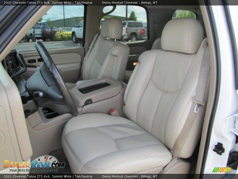 2003 Chevrolet Tahoe Z71 4x4 Summit White / Tan/Neutral Photo #4