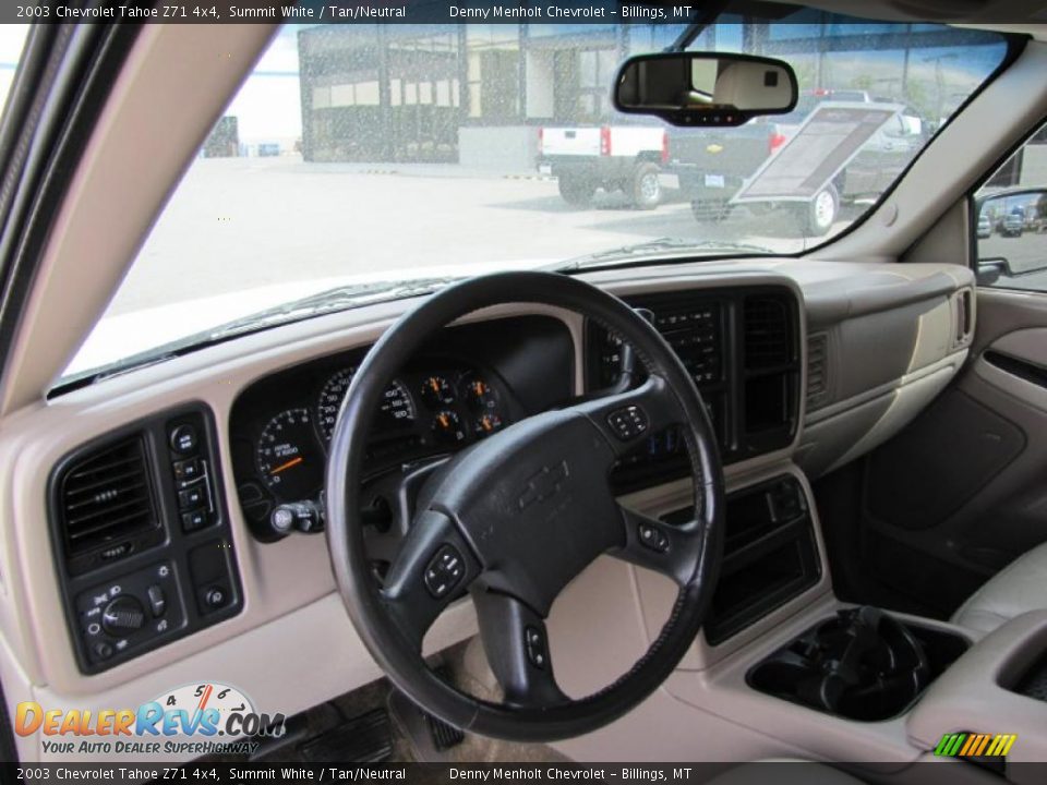 2003 Chevrolet Tahoe Z71 4x4 Summit White / Tan/Neutral Photo #7