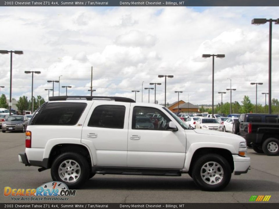 2003 Chevrolet Tahoe Z71 4x4 Summit White / Tan/Neutral Photo #12