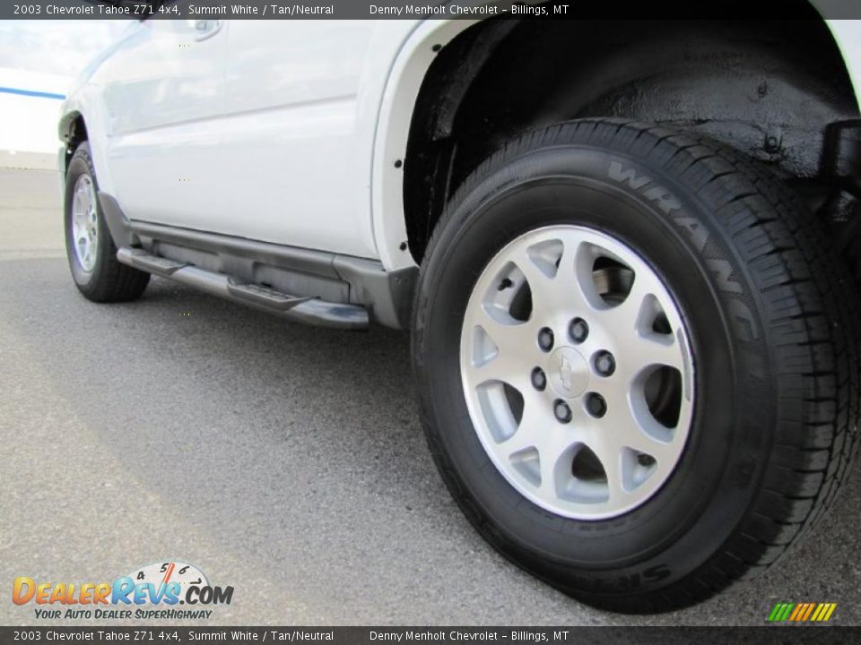 2003 Chevrolet Tahoe Z71 4x4 Summit White / Tan/Neutral Photo #14