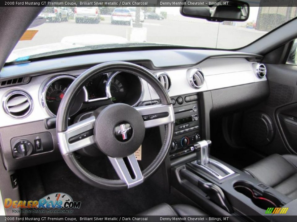 2008 Ford Mustang GT Premium Coupe Brilliant Silver Metallic / Dark Charcoal Photo #6