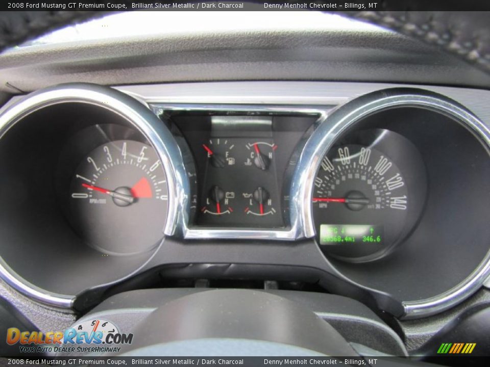 2008 Ford Mustang GT Premium Coupe Brilliant Silver Metallic / Dark Charcoal Photo #10