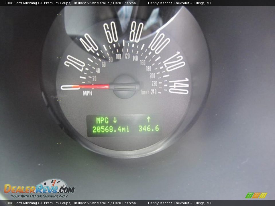 2008 Ford Mustang GT Premium Coupe Brilliant Silver Metallic / Dark Charcoal Photo #11