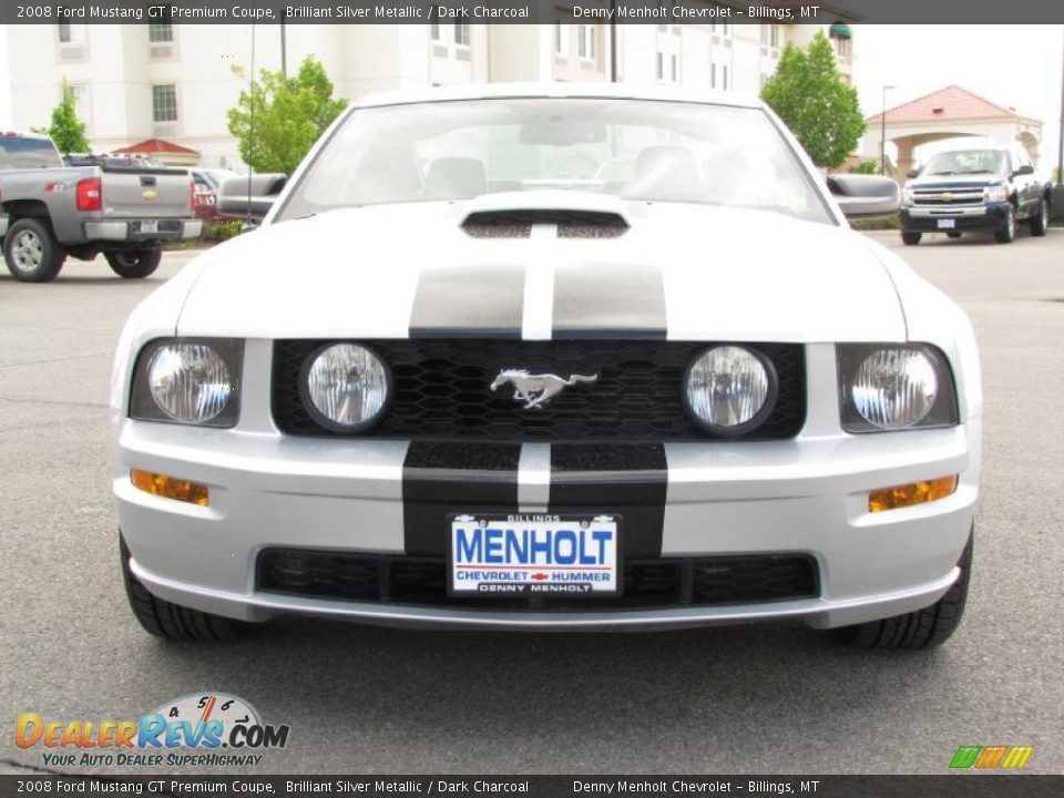 2008 Ford Mustang GT Premium Coupe Brilliant Silver Metallic / Dark Charcoal Photo #13