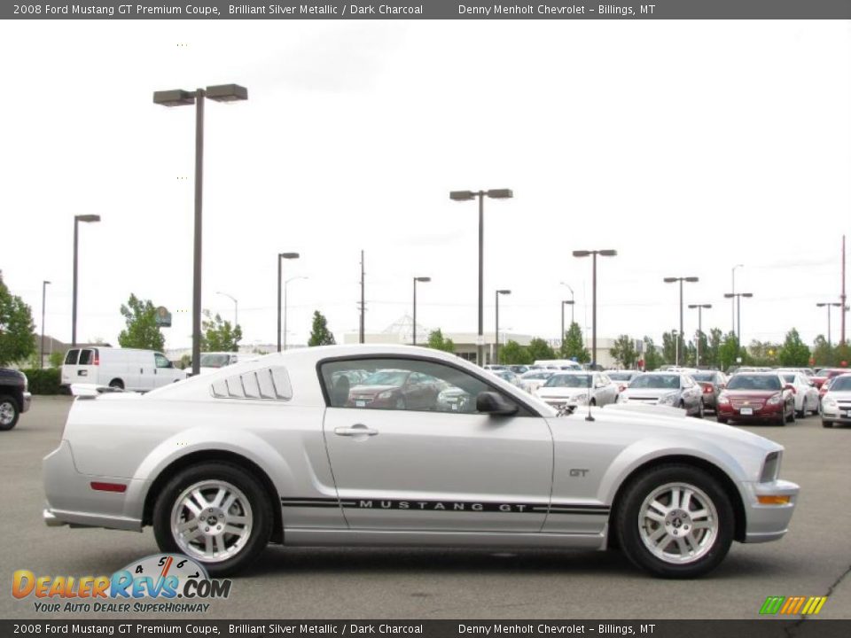 2008 Ford Mustang GT Premium Coupe Brilliant Silver Metallic / Dark Charcoal Photo #14