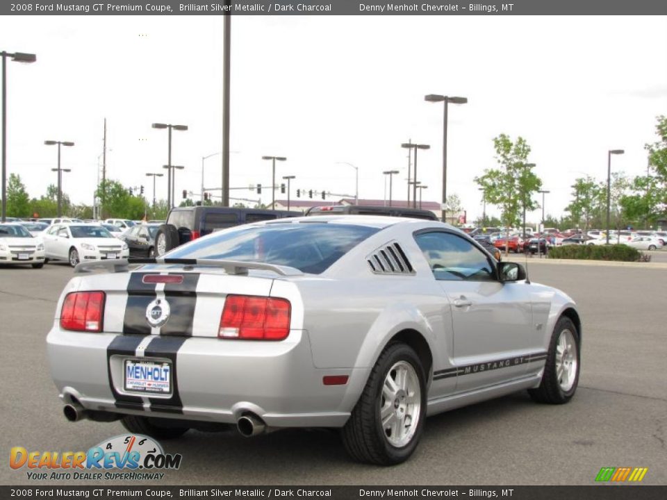 2008 Ford Mustang GT Premium Coupe Brilliant Silver Metallic / Dark Charcoal Photo #15