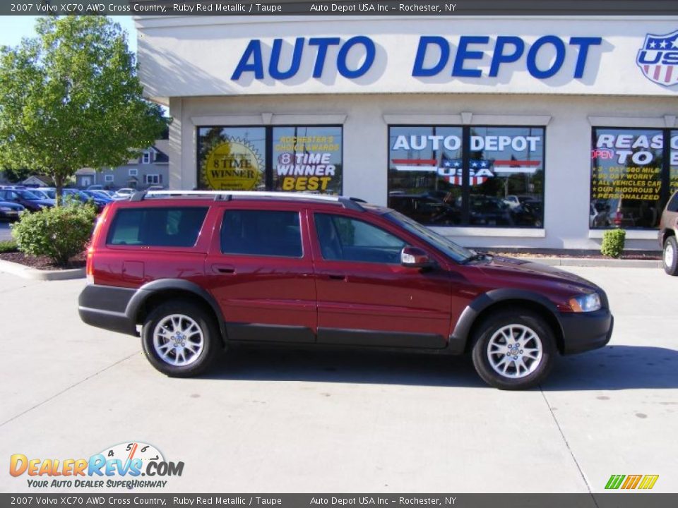 2007 Volvo XC70 AWD Cross Country Ruby Red Metallic / Taupe Photo #1