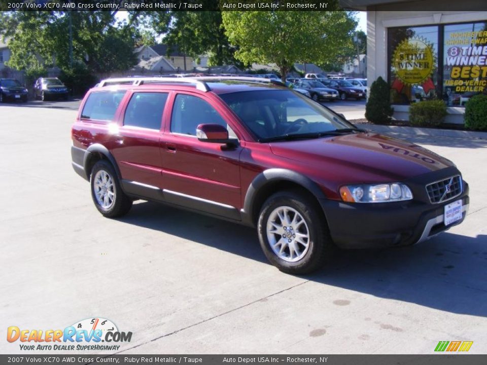 2007 Volvo XC70 AWD Cross Country Ruby Red Metallic / Taupe Photo #2