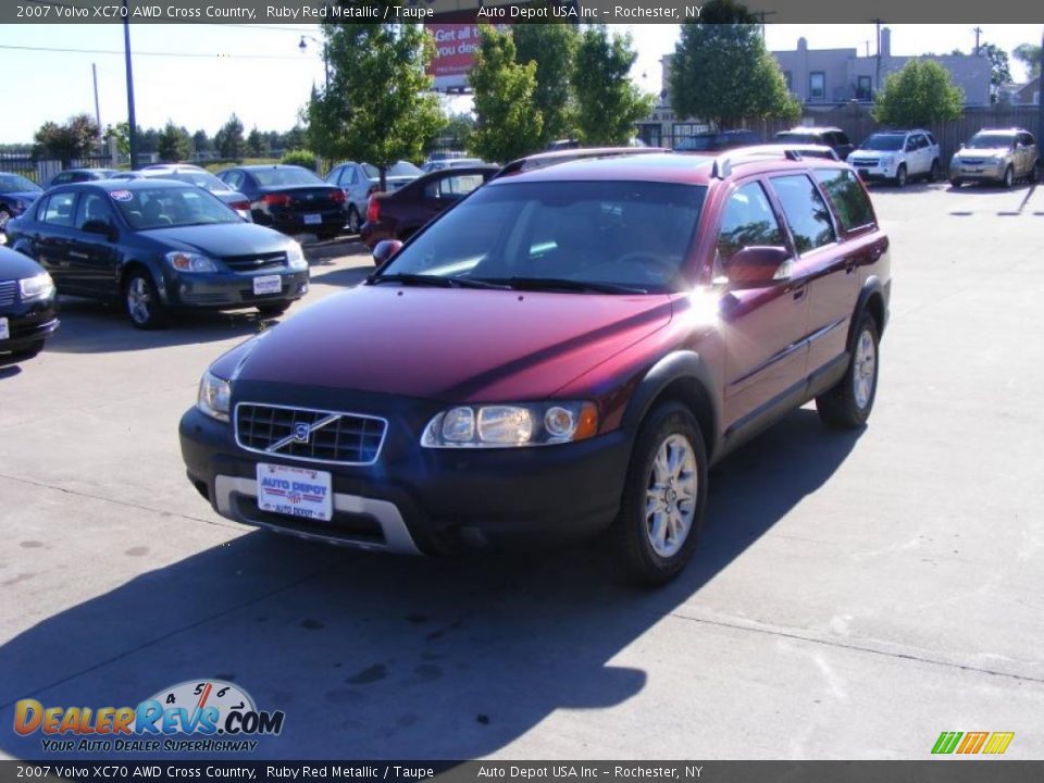 2007 Volvo XC70 AWD Cross Country Ruby Red Metallic / Taupe Photo #4