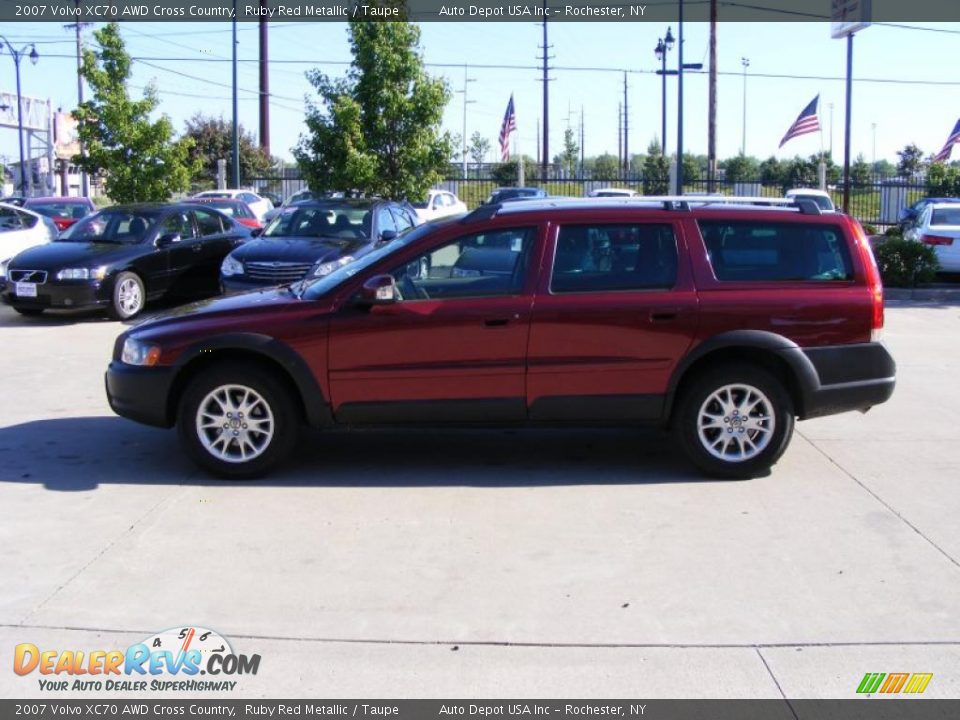 2007 Volvo XC70 AWD Cross Country Ruby Red Metallic / Taupe Photo #5