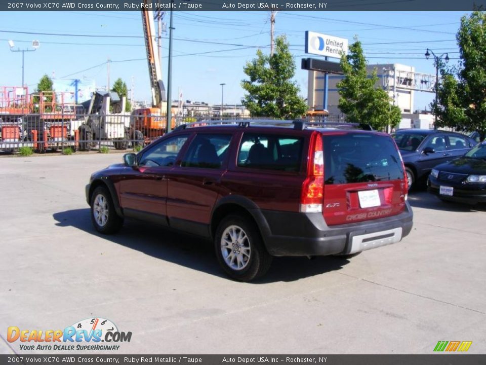 2007 Volvo XC70 AWD Cross Country Ruby Red Metallic / Taupe Photo #6