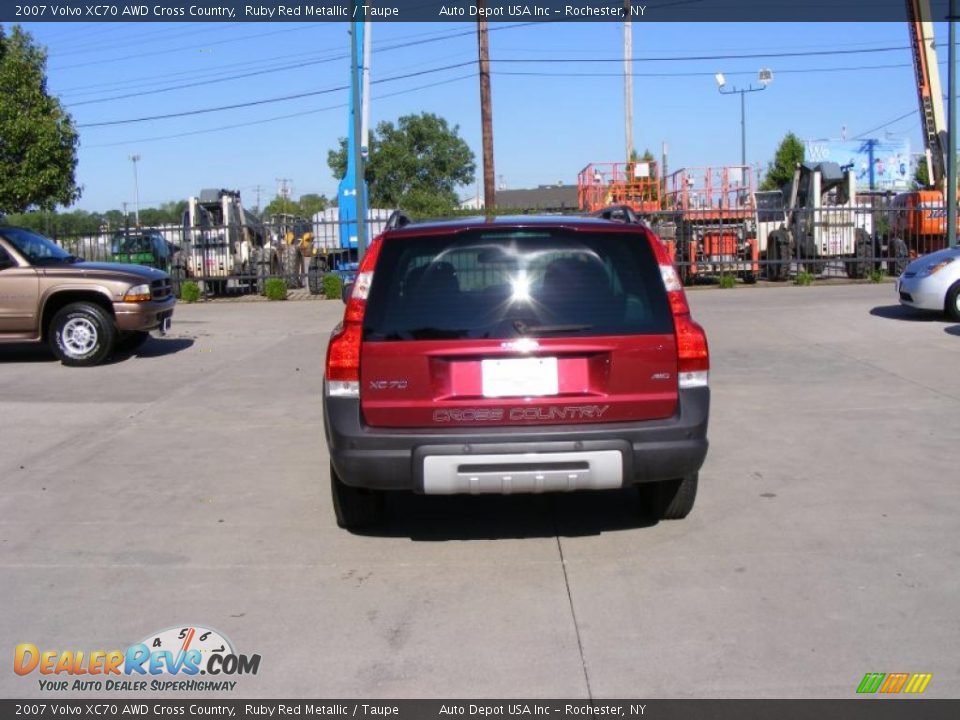 2007 Volvo XC70 AWD Cross Country Ruby Red Metallic / Taupe Photo #7