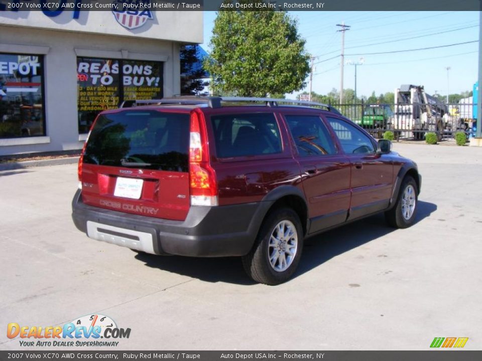 2007 Volvo XC70 AWD Cross Country Ruby Red Metallic / Taupe Photo #8