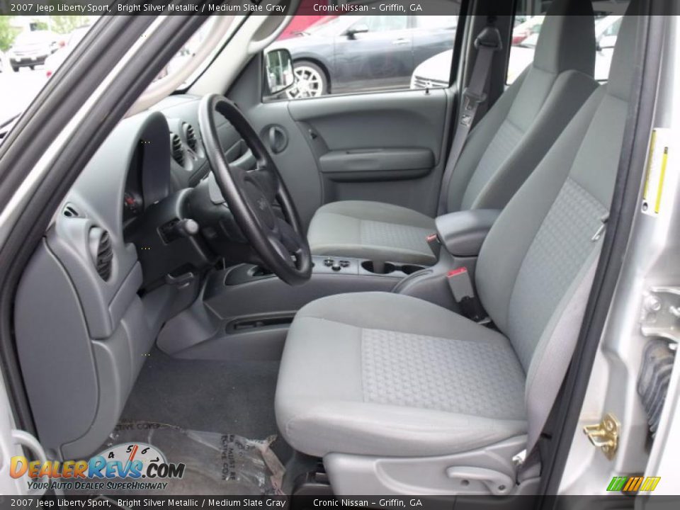 2007 Jeep Liberty Sport Bright Silver Metallic / Medium Slate Gray Photo #10
