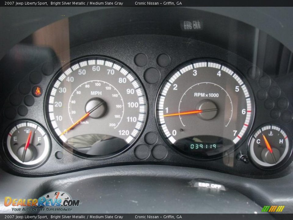 2007 Jeep Liberty Sport Bright Silver Metallic / Medium Slate Gray Photo #19