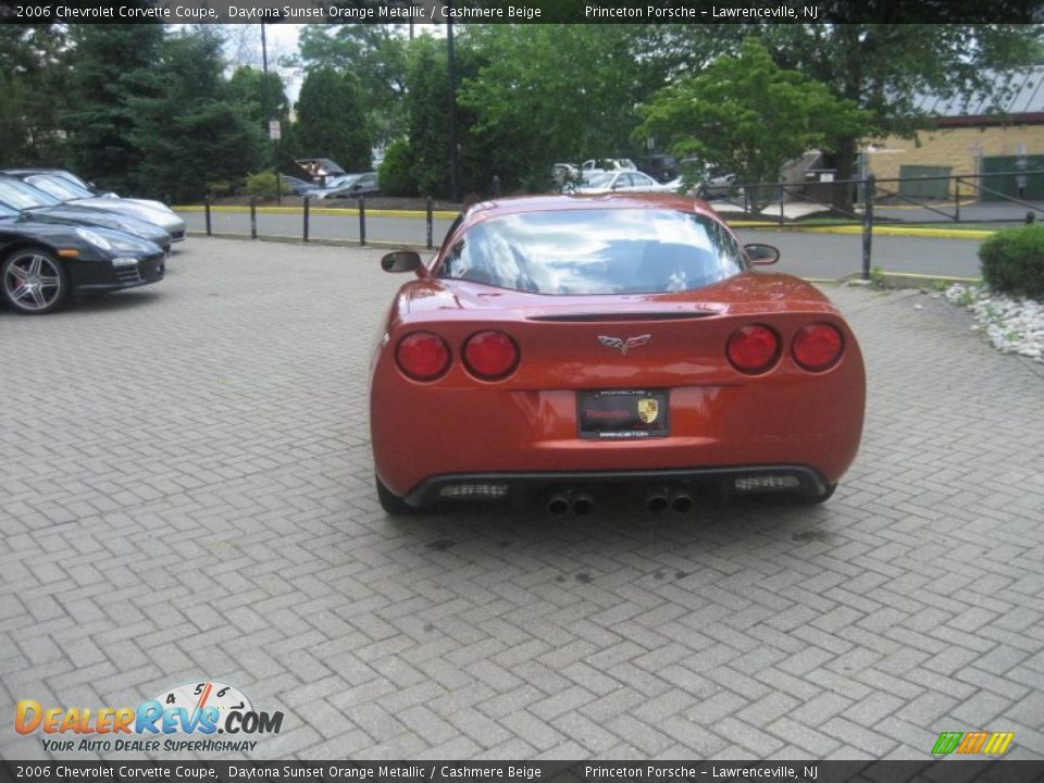 2006 Chevrolet Corvette Coupe Daytona Sunset Orange Metallic / Cashmere Beige Photo #5