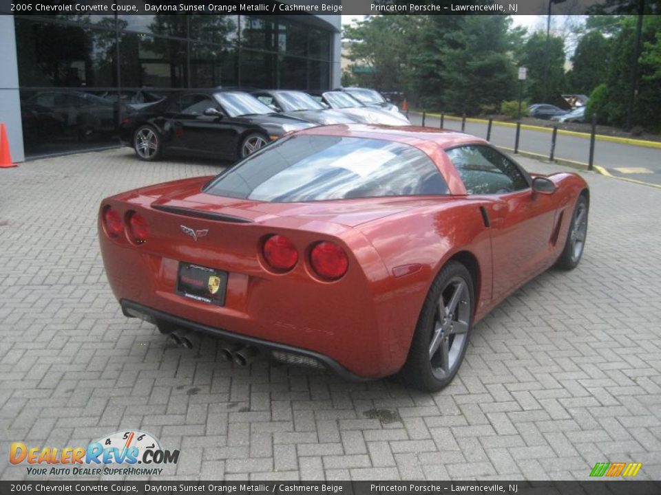 2006 Chevrolet Corvette Coupe Daytona Sunset Orange Metallic / Cashmere Beige Photo #6