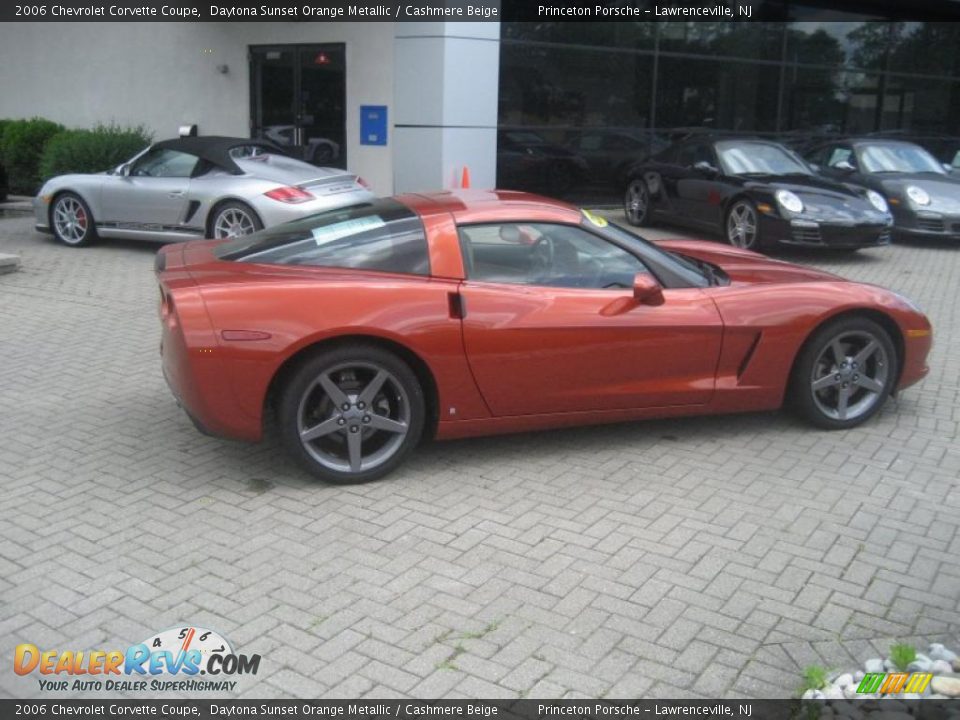 2006 Chevrolet Corvette Coupe Daytona Sunset Orange Metallic / Cashmere Beige Photo #7