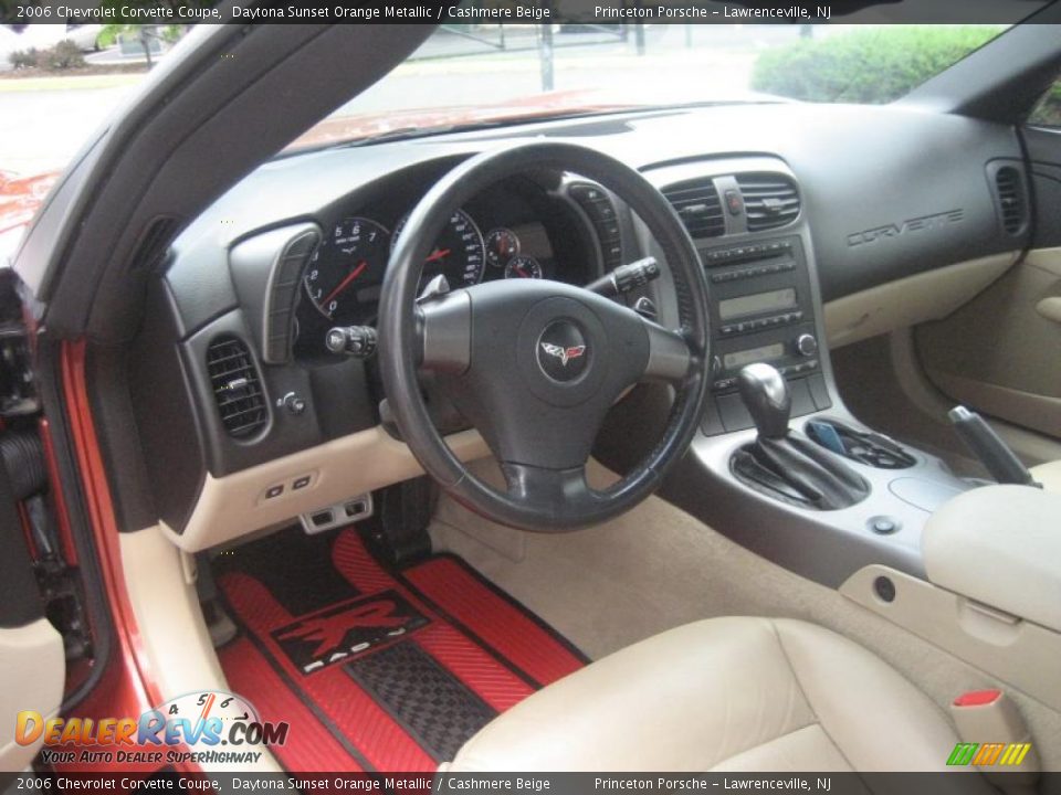 2006 Chevrolet Corvette Coupe Daytona Sunset Orange Metallic / Cashmere Beige Photo #17