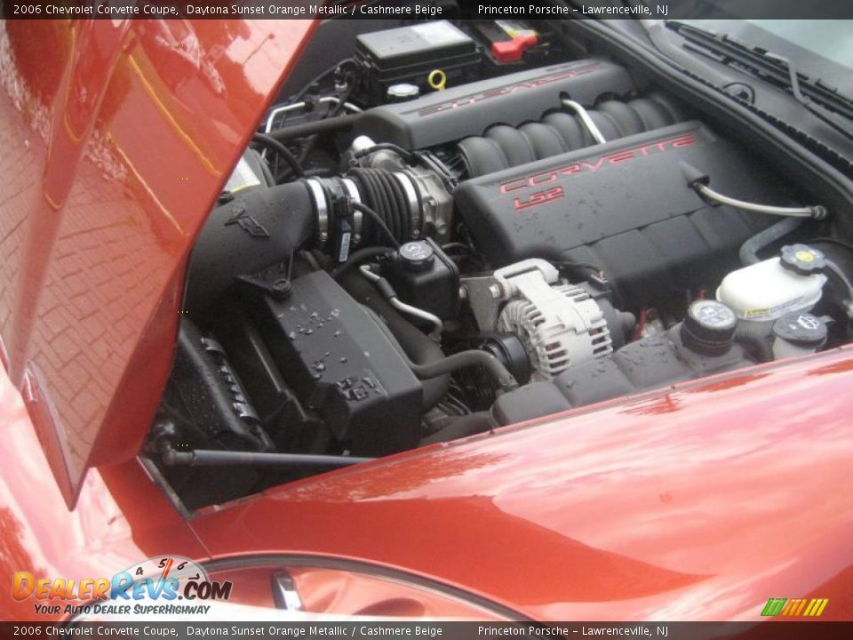 2006 Chevrolet Corvette Coupe Daytona Sunset Orange Metallic / Cashmere Beige Photo #36