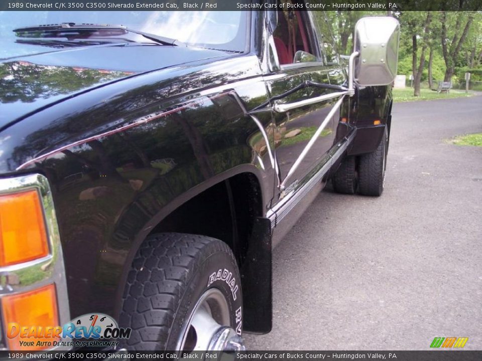 1989 Chevrolet C/K 3500 C3500 Silverado Extended Cab Black / Red Photo #17