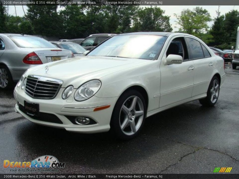 2008 Mercedes-Benz E 350 4Matic Sedan Arctic White / Black Photo #1