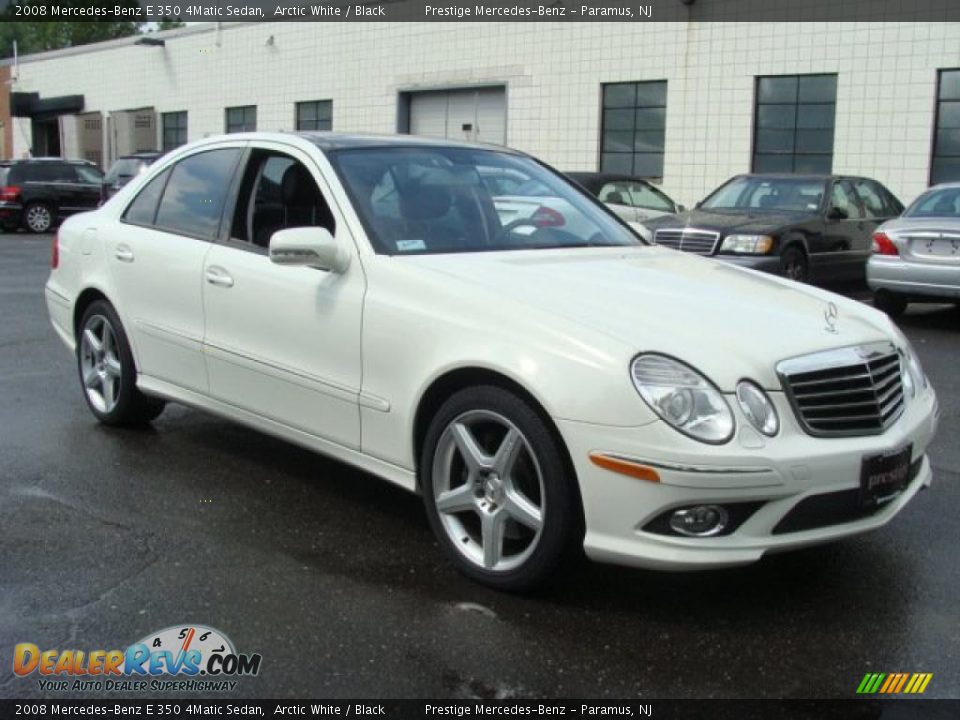 2008 Mercedes-Benz E 350 4Matic Sedan Arctic White / Black Photo #3