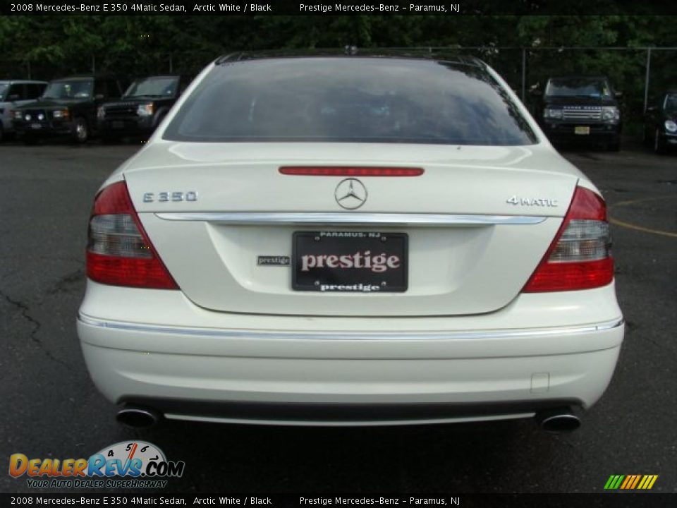 2008 Mercedes-Benz E 350 4Matic Sedan Arctic White / Black Photo #5