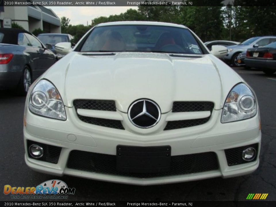 2010 Mercedes-Benz SLK 350 Roadster Arctic White / Red/Black Photo #3