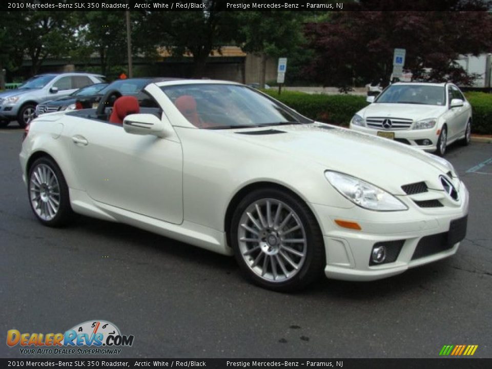 2010 Mercedes-Benz SLK 350 Roadster Arctic White / Red/Black Photo #4