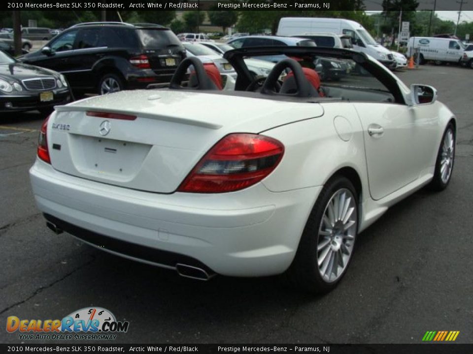 2010 Mercedes-Benz SLK 350 Roadster Arctic White / Red/Black Photo #5
