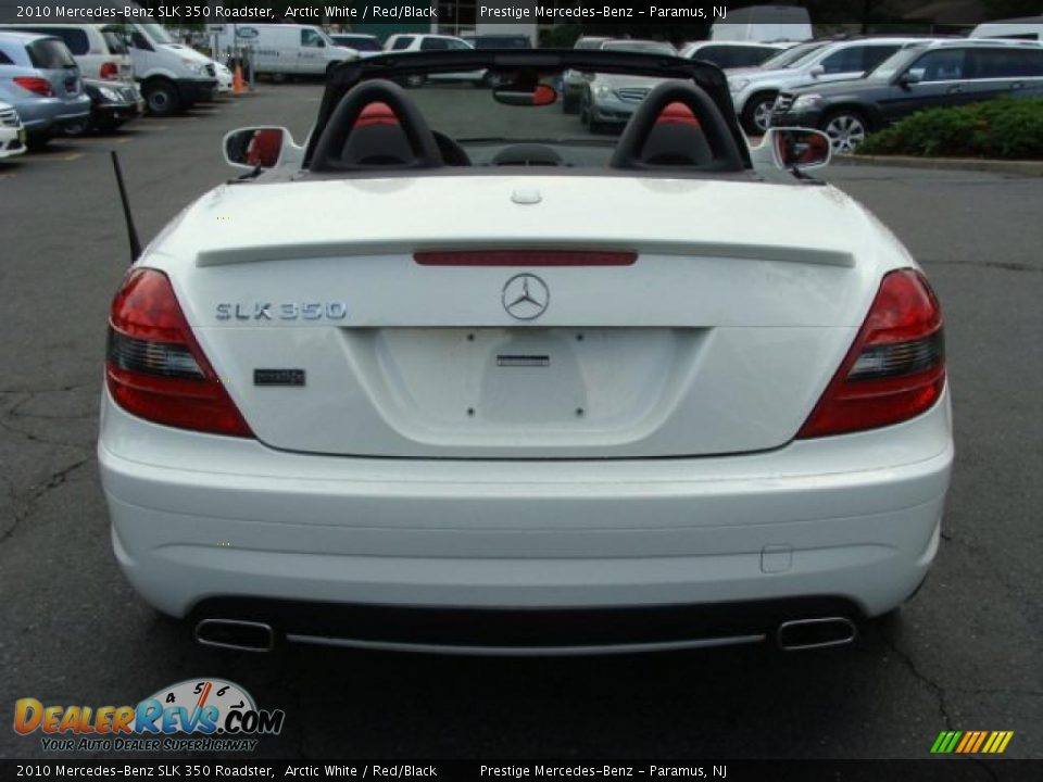 2010 Mercedes-Benz SLK 350 Roadster Arctic White / Red/Black Photo #6