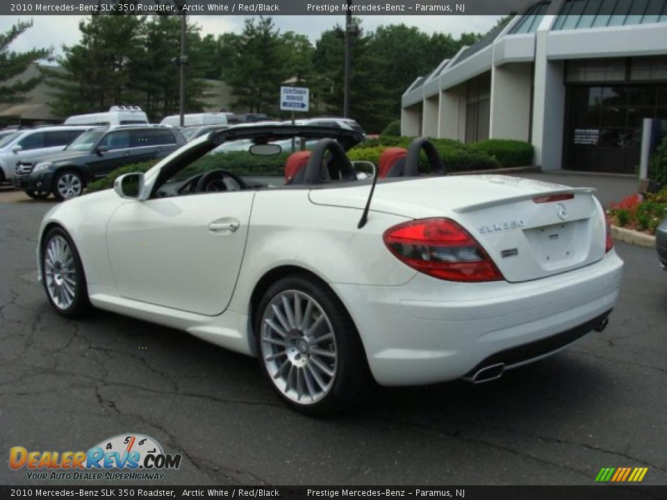 2010 Mercedes-Benz SLK 350 Roadster Arctic White / Red/Black Photo #7