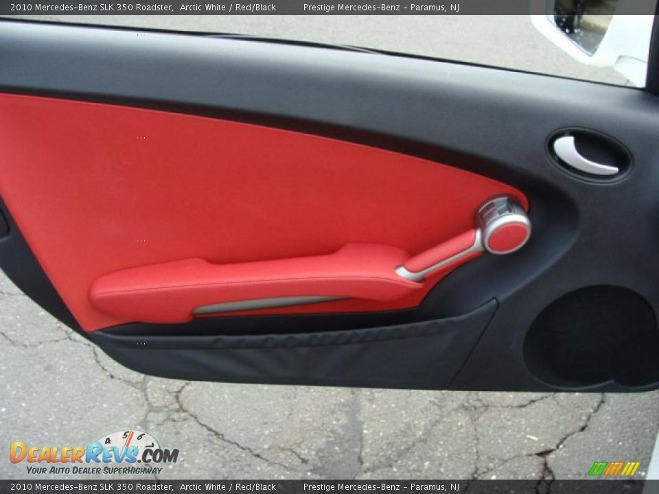 2010 Mercedes-Benz SLK 350 Roadster Arctic White / Red/Black Photo #8