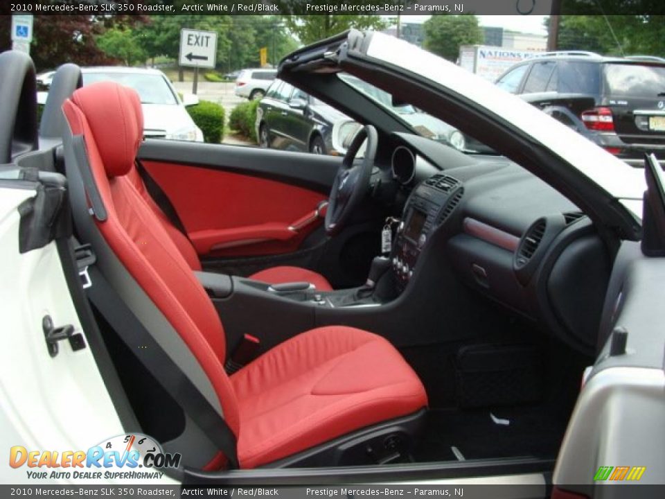 2010 Mercedes-Benz SLK 350 Roadster Arctic White / Red/Black Photo #10