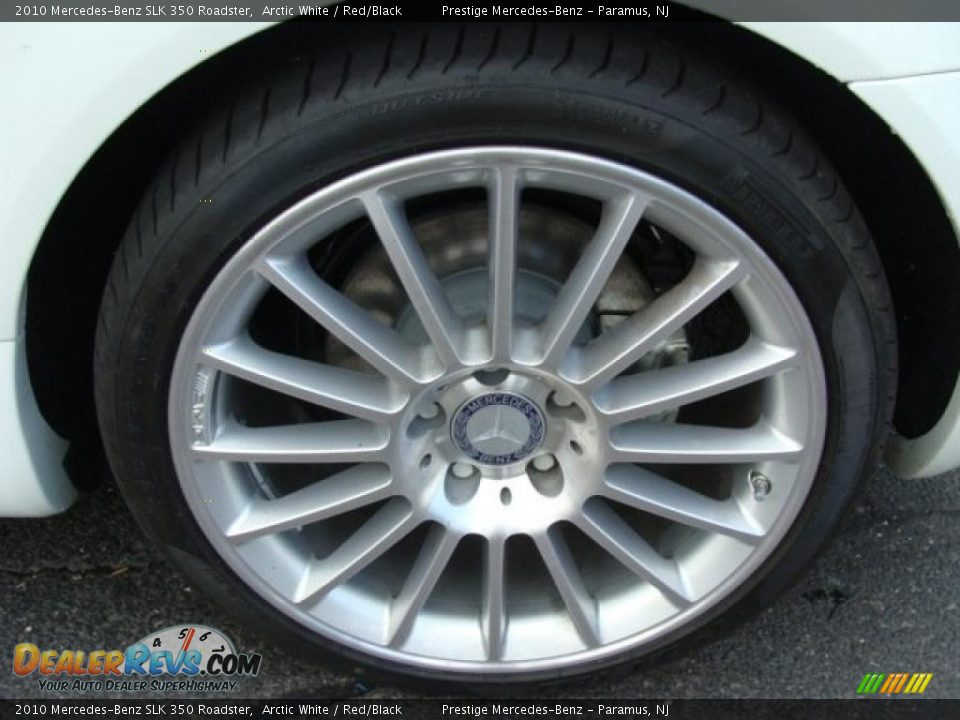 2010 Mercedes-Benz SLK 350 Roadster Arctic White / Red/Black Photo #15