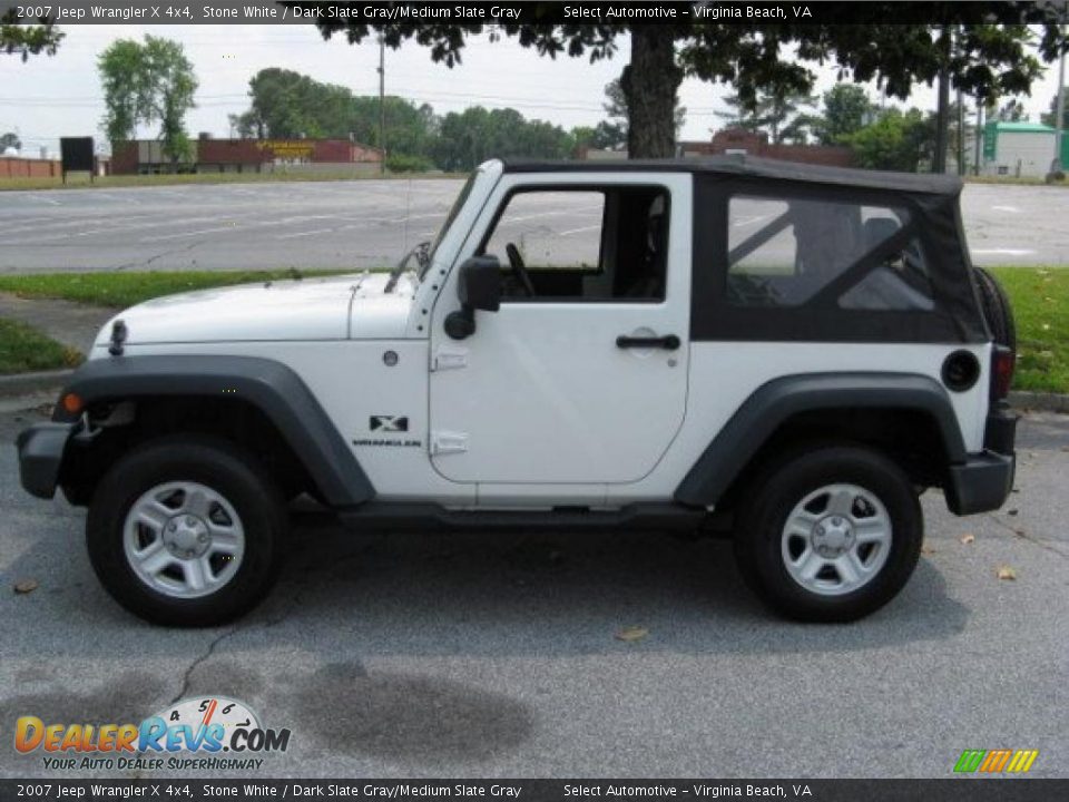 2007 Jeep Wrangler X 4x4 Stone White / Dark Slate Gray/Medium Slate Gray Photo #1