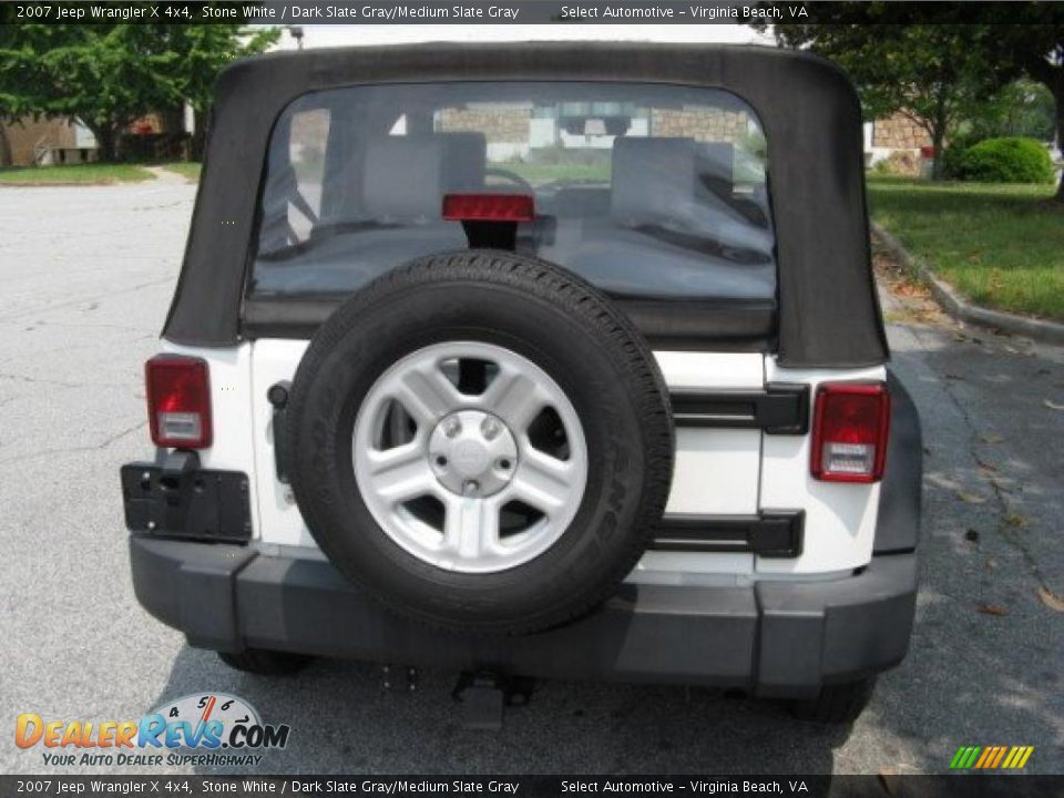 2007 Jeep Wrangler X 4x4 Stone White / Dark Slate Gray/Medium Slate Gray Photo #2